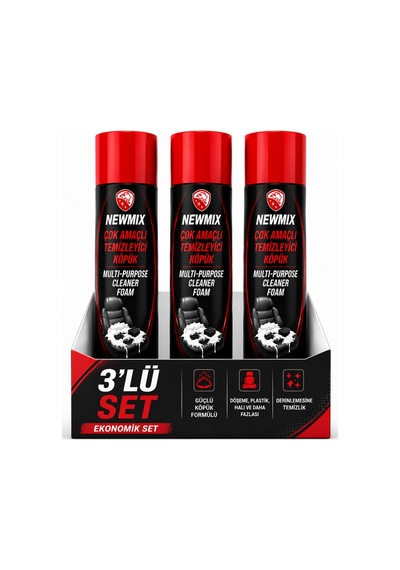 3 Adet Newmix Çok Amaçlı Apc Köpük Temizleyici Aerosol 500 Ml