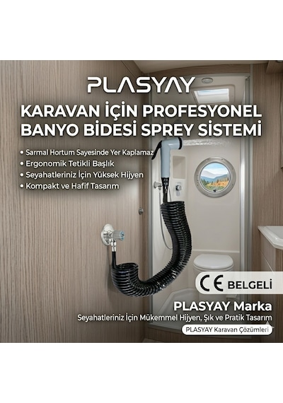 Plasyay Spiral Şattaf Bide Başlıklı Taharet Matik 1.5 Metre