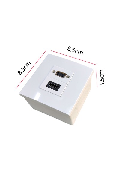 Vga Hdmı Sıva Üstü Kasalı Duvar Tipi Priz Hdmi Vga İkili Duvar Tipi Priz