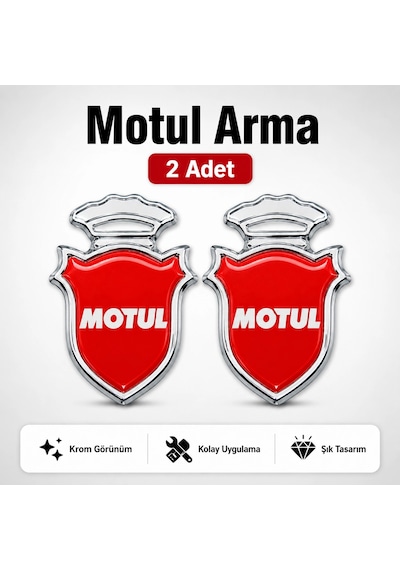 Motul Chia Arma Krom Oto Amblem 5 3,5 Cm