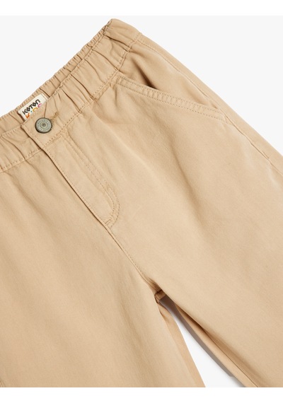 Koton Kot Pantolon Cepli Pamuklu Bej 5wkb40050tw Ekru Koton Kot Pantolon Cepli Pamuklu Bej 5wkb40050tw Ekru
