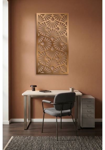 Dekoratif Panel Metal Duvar Tablosu - Duvar Sanatı - Duvar Dekoru - Bronz
