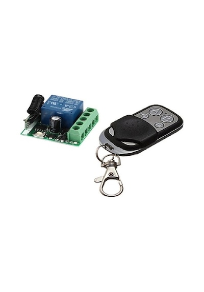12V Rf Uzaktan Kumanda Devre Röle Kartı 433Mhz No-Nc Kuru Kontak