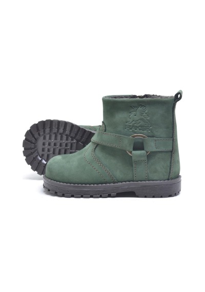 Rakerplus Chiron Hakiki Deri Yeşil Fermuarlı Unisex Bebek Bot Yeşil