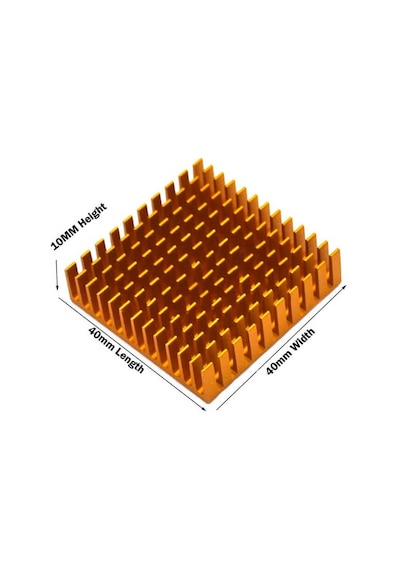Wozlo Chipset Cpu Gpu Vga Ram Led Aliminyum Pasif Soğutucu Bakır 35 x 35 x 10 MM