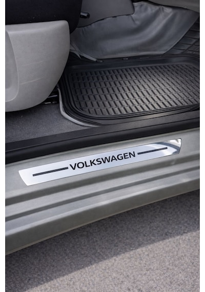 Volkswagen Nikelaj Krom Plastik 4 Parça Kapı Eşik Seti