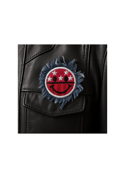 Ütülenebilen Veya Sticker Olarak Kullanılabilen Smiley Kot Patch Modeli