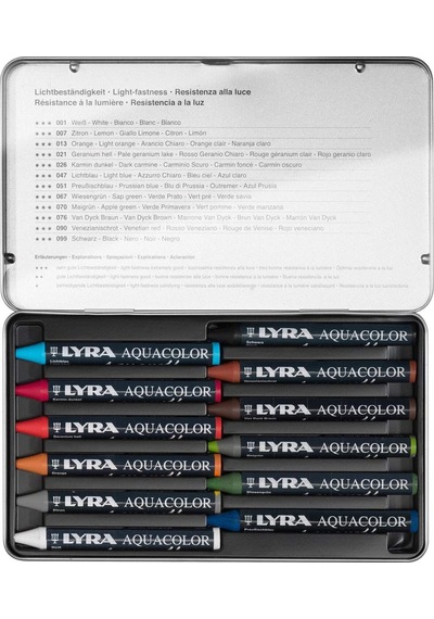 Aquacolor Sulandırılabilir Pastel Boya 12'li Metal Kutu No Color