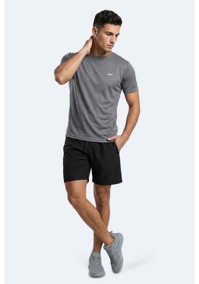 Slazenger Haunted I Erkek Koyu Gri Tişört