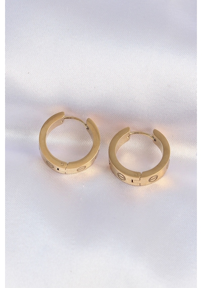 Ezoconcept 316l Çelik Gold Renk Model Halka Küpe Çok Renkli