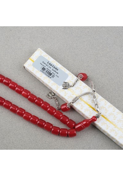 Katalin Çubuk Alpaka Püsküllü Kapsül Kesim 10.5x11mm Tesbih -kırmızı