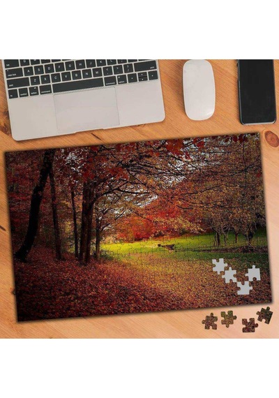 Sonbaharda Sararmış Yapraklar 240 Parça Puzzle Yapboz-75286