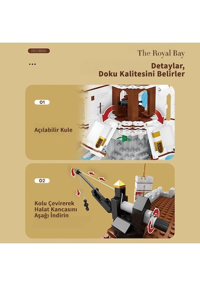 Reobrix 66013 Kraliyet Körfezi Yaratıcı Yapı Blok Seti Building Blocks The Royal Bay - 4168 Parça Reobrix 66013 Kraliyet Körfezi Yaratıcı Yapı Blok Seti Building Blocks The Royal Bay - 4168 Parça