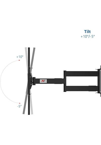 Nb Sp5 75"-110" Tv Uyumlu, Çift Kollu, Dönebilen, Vesa Destekli Ağır Hizmet Tipi Tv Askı Aparatı
