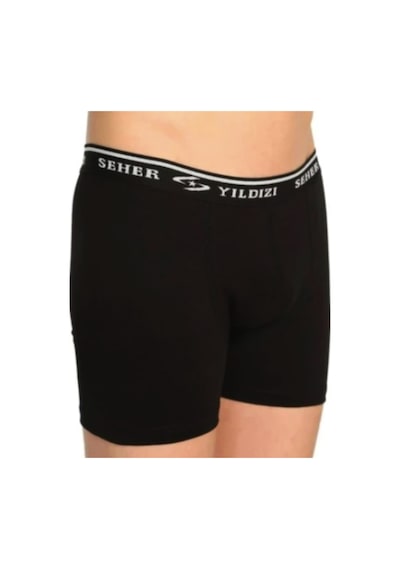 Seher Yıldızı Elastan Boxer Ser0060 6'lı Paket Siyah