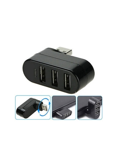 3 Port 180 Dirsek Usb Hub Çoğaltıcı Çoklayıcı Usb 2.0 Çoklama (533631937)