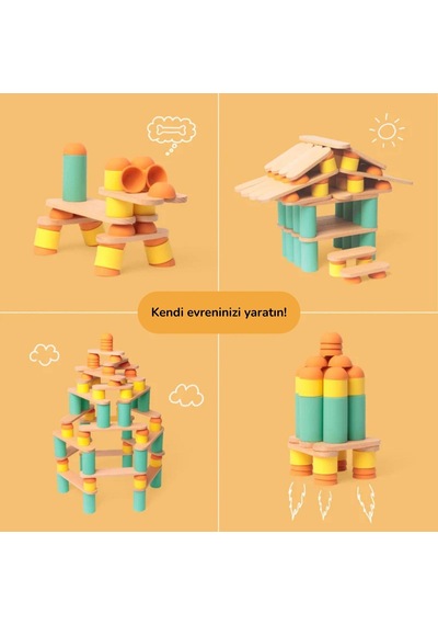 Oppi Stix Yapı Ve Denge Oyunu 60 Parça