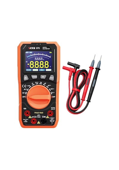 Victor 970 True Rms Renkli Ekran Dijital Multimetre