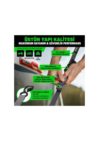 Otomatik Gergi Kayışı 2,5 Cmx 3 M 4'lü Set