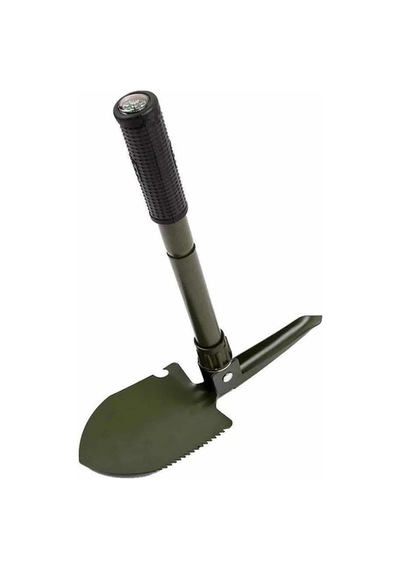 Pusulalı Katlanabilen Portatif Çantalı Mini Kazma Kürek Seti