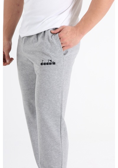 Diadora Florene - Erkek Pamuklu Açık Gri Eşofman Altı - DDFlorene Gri Melanj