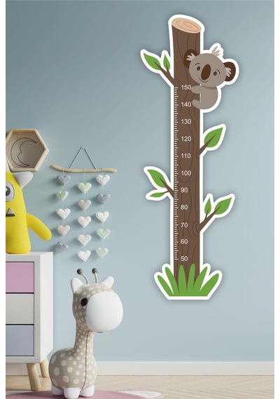MSticker Sevimli Koala Çocuk Odası Boy Ölçer Duvar Sticker