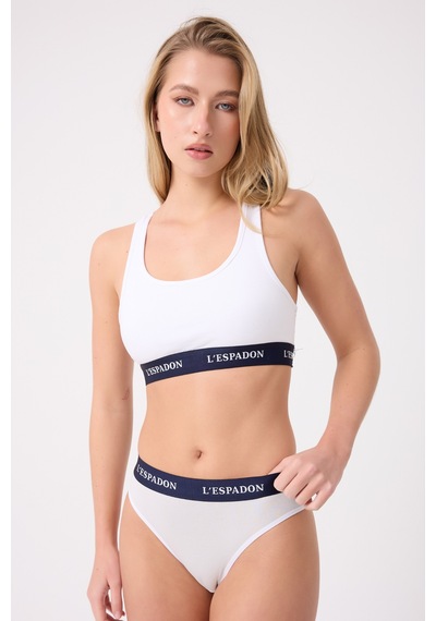 Racer Crop Top Racer Back Crop Top -3085 Beyaz