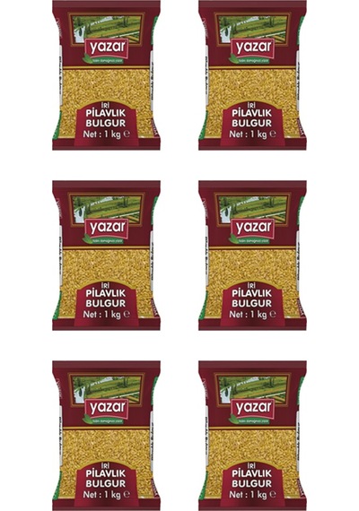 Yazar İri Taneli Pilavlık Bulgur 6 x 1 KG