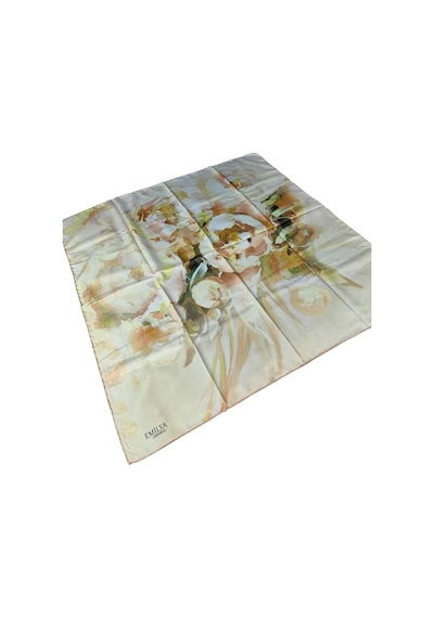 Mim Eşarp Emilya Rayon Çiçek Desenli Eşarp 90x90 Cm Gold