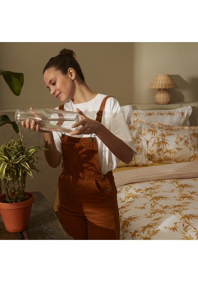 Karaca Home Grove Bambu Çift Kişilik Nevresim Takımı Sarı