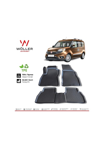 Fiat Doblo Paspas 2010 Sonrası 3D Havuzlu Wöller Paspas