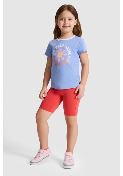 U.S. Polo Assn. Kız Çocuk Lila Tişört 50325635-vr245 Lavanta