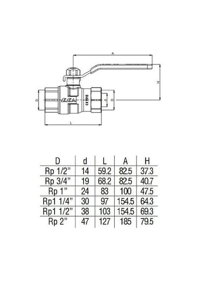 Eca 1 1/4 Doğalgaz Küresel Valfi 602122154