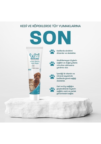 Kedi Köpek Derma Malt Biyotinli Kedi Maltı Kedi Malt Macun Kedi Tüy Malt Paste Kedi Macunu