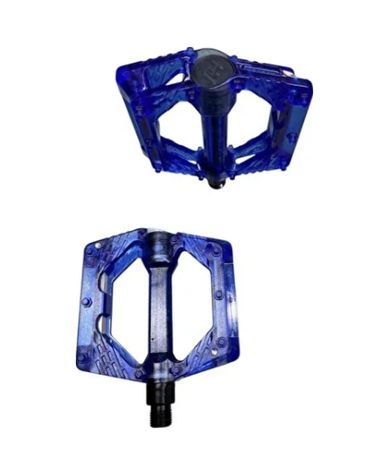 Bisiklet Platform Pedal Şeffaf Bilyalı Mavi