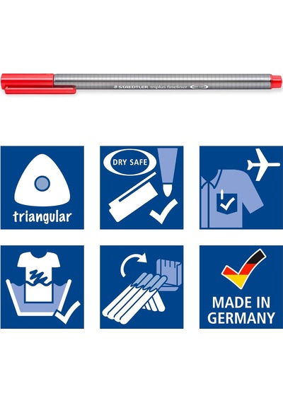 Staedtler 334 Sb6cs10 Triplus Fineliner Dino 0.3 Mm 6'lı Set Karı Çok Renkli
