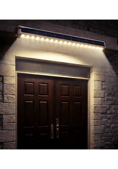 Solar Güneş Enerjili , Uzaktan Kumandalı Wallwasher Led Işık 100cm Günışığı - Sensörlü Kumandalı Size-24 Led