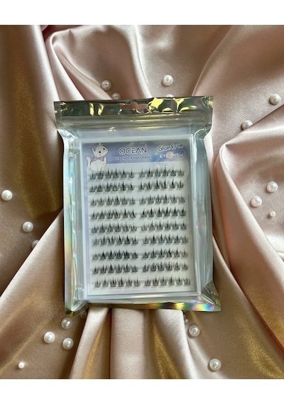 Ocean Glue Free Kendinden Yapışkanlı Balık Kuyruğu Demet Kirpik 12 Mm Doğal Volüm 90 Adet