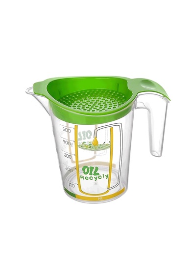 Kızartma Yağı Süzgeci - Sıvı Yağ Süzgeci 500ml Sarı