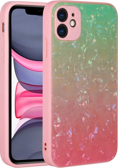 Apple Uyumlu iPhone 11 Renk Geçişli Mermer Desenli Sert Silikon Zore Granit Kapak