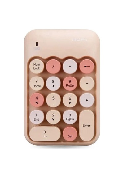 Renkli Daktilo Tarzı Vintage Kablosuz Wıreless Numeric Keypad 18 Tuşlu Sayısal Klavye Numpad