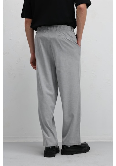 Vamos Baggy Fit Kumaş Pantolon 30-795-1 Gri