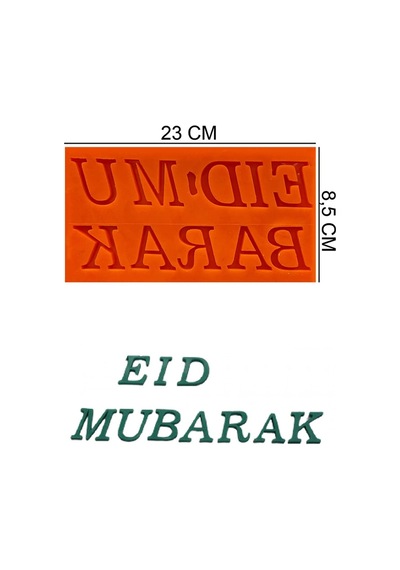 Eid Mubarak Silikon Şeker Hamuru, Sabun, Mum Kalıp