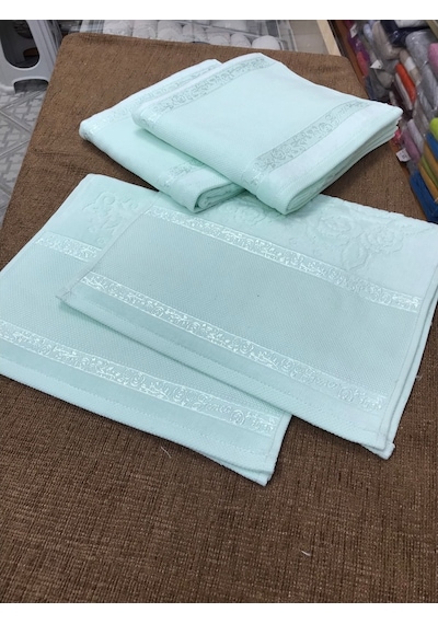 Gonca İşlemelik Kanaviçe Etamin Havlu 6'lı Paket 3 Büyük 3 Küçük