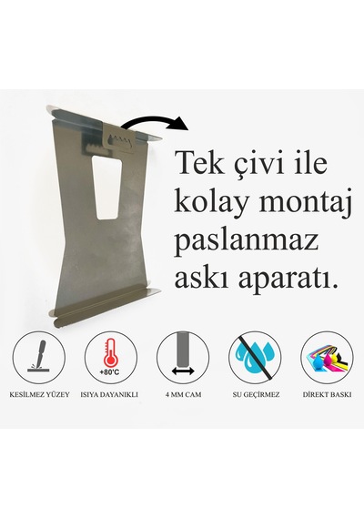 Adalet Heykeli Dekoratif Cam Tablo 4mm Temperli