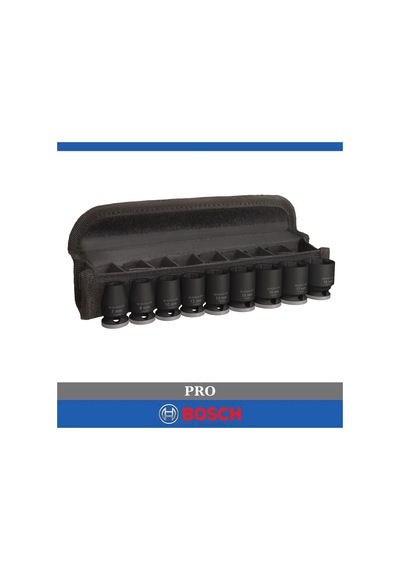 Bosch Pro 3/8" 7-19 Mm Havalı Lokma Takımı 9 Prç 2608003036