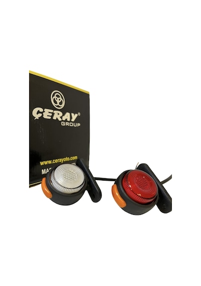 Ahmet Otomotiv 10 Adet Neon Mini Takoz Kırmızı-beyaz 12v-24v