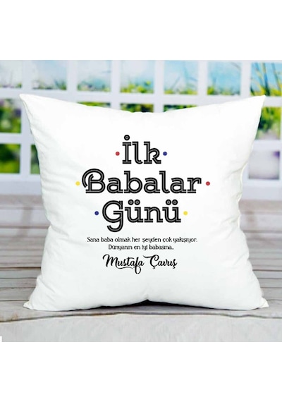 İlk Babalar Günü Si Mesajlı Yastık