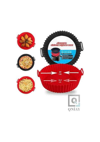 Airfryer Silikon Pişirme Kabı Hava Fritözü Kalıbı Airfryer Airfryer Airfryer Pişirme Kağıdı Silikonu Diğer