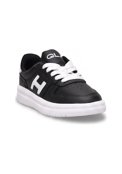 Ayakkabı Fuarı Elit Asqla1457 Kadın Klasik Sneaker Siyah - Beyaz